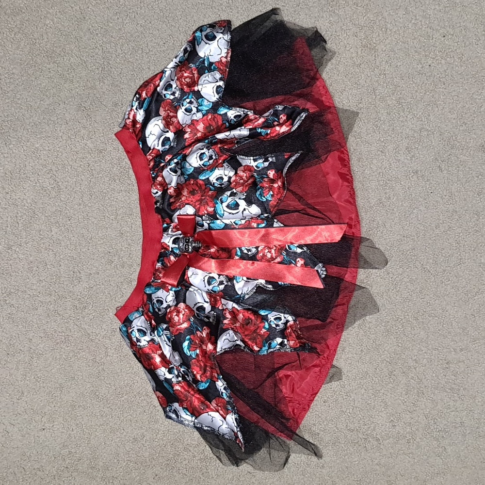 Skull & Roses Halloween Costume Tutu